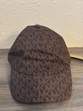 NWT Michael Kors Brown Monogram Hat